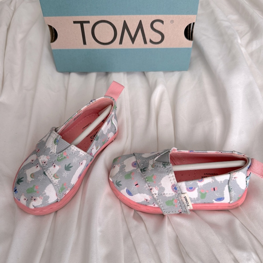 Toddler girls TOMs Alpargata shoes - Llama print